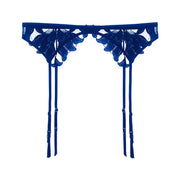 Rosie Lace & Mesh Suspenders Blue